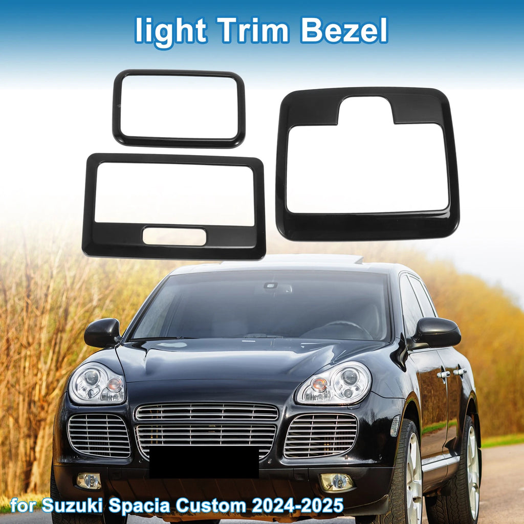 Front Row Rear Row Light Trim Bezel for Suzuki Spacia Custom (2024–2025) Black