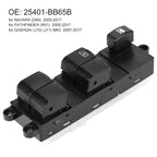 Power Master Window Switch for Nissan Navara, Pathfinder, Qashqai MK2 (2014–2023) 25401-BB65B