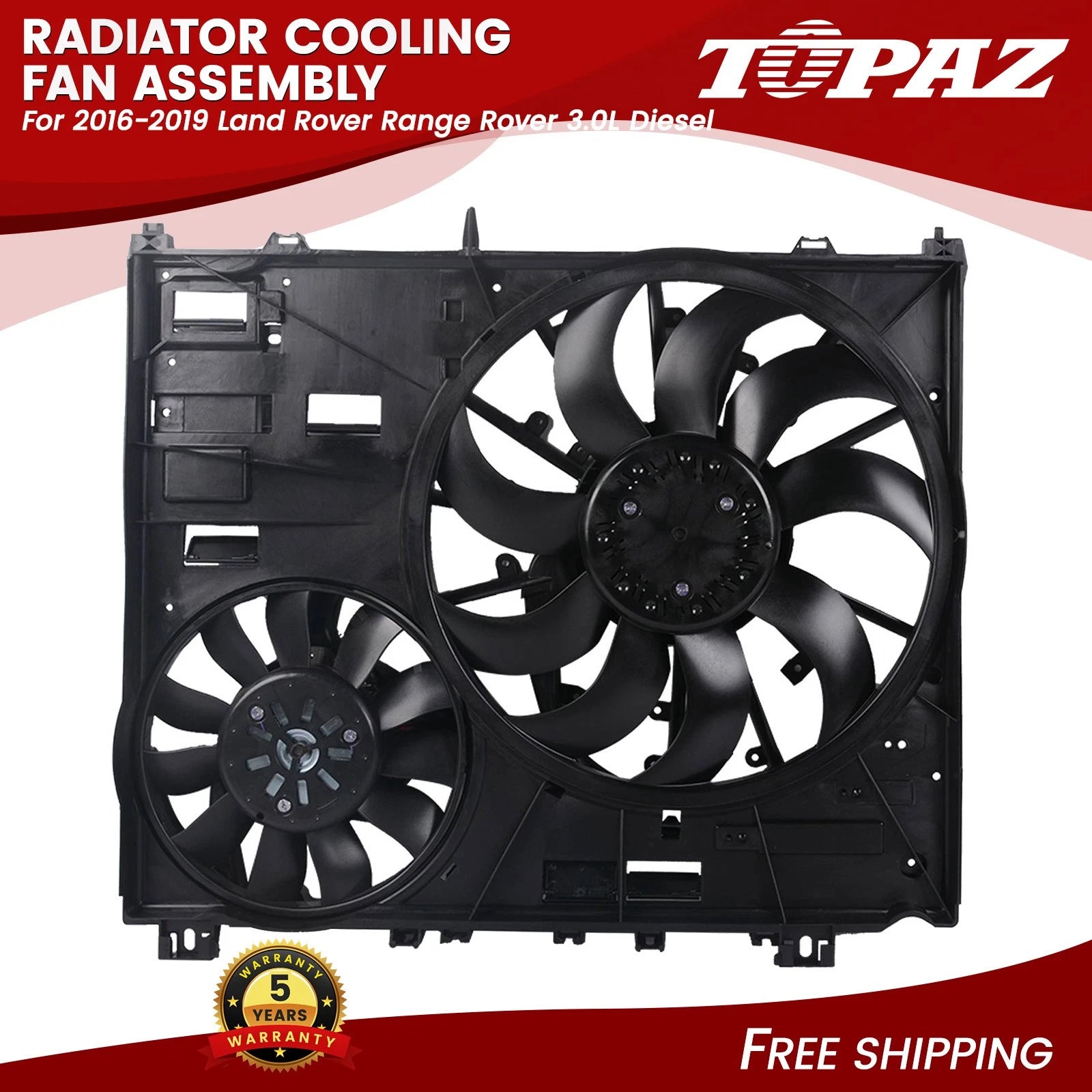 Radiator Cooling Fan Assembly for Land Rover Range Rover (2016–2019)