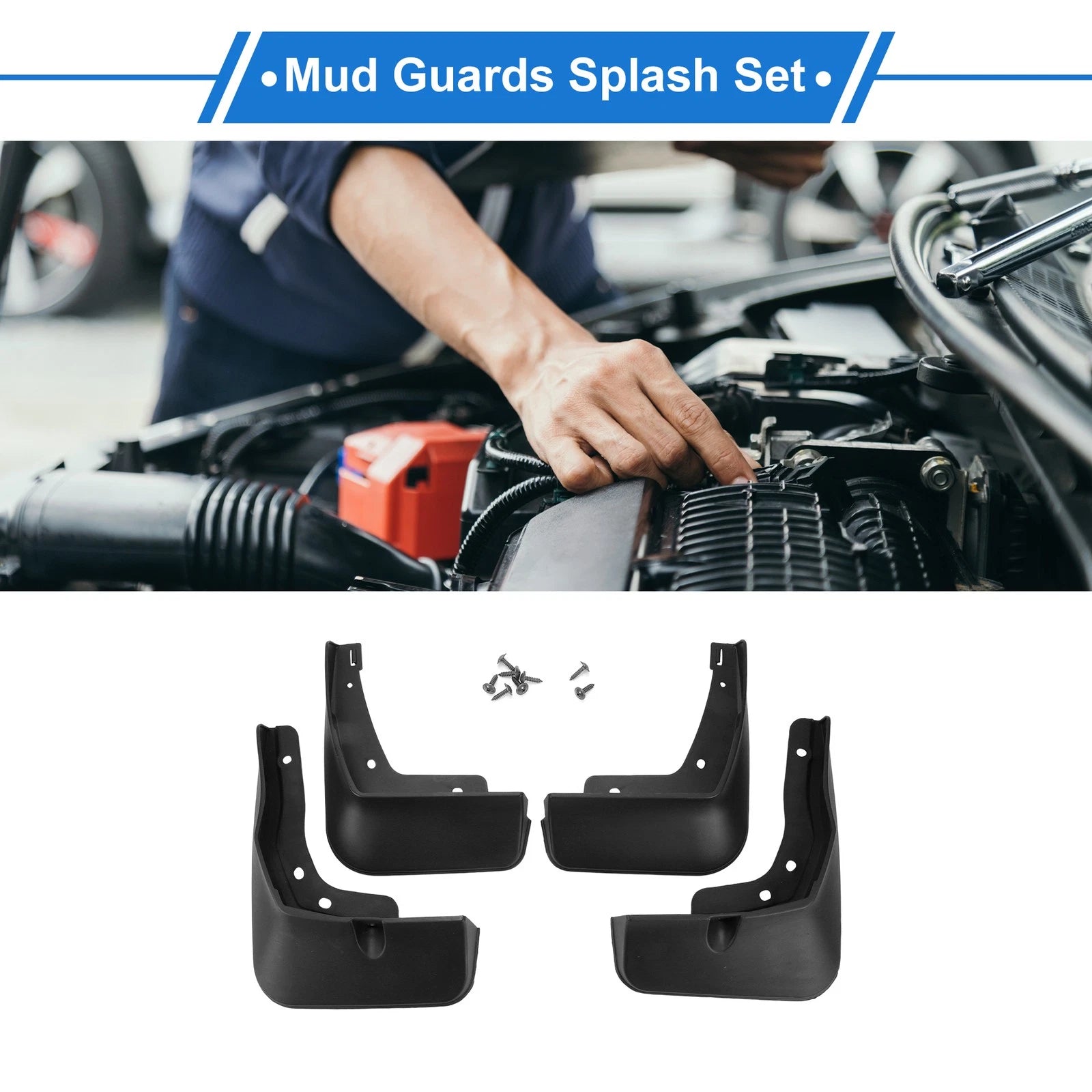 Set of 2 Front & Rear Mud Flaps for Ford Taurus (2019–2020) 636939059996