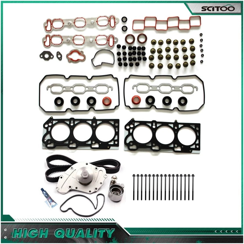 Head Gasket Set with Bolts, Timing Belt & Water Pump for Dodge Magnum (2005–2006)