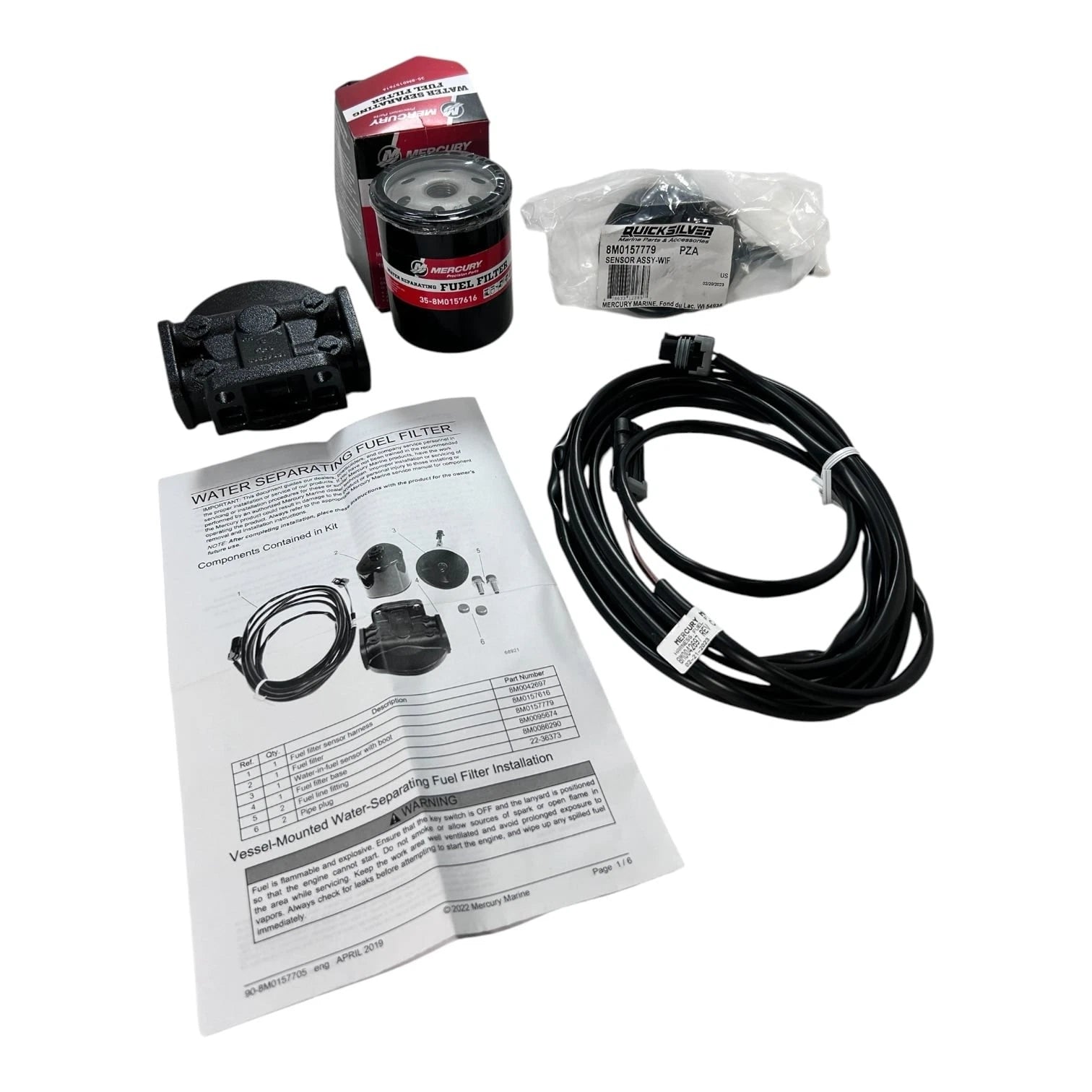 Marine Fuel Filter Water Separating Kit for Mercury (8M0157707)