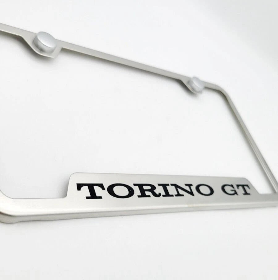 License Plate Frame Brushed Stainless Replacement for Ford Torino GT (1968–1972)