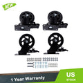 Set of 4 Heavy Duty 4 Inch Swivel Caster Wheels with Brakes for Universal Use