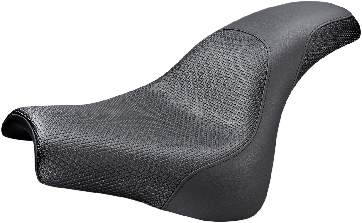 SADDLEMEN Profiler Basket-weave Seat for Motorcycle (Black) 818-28-147