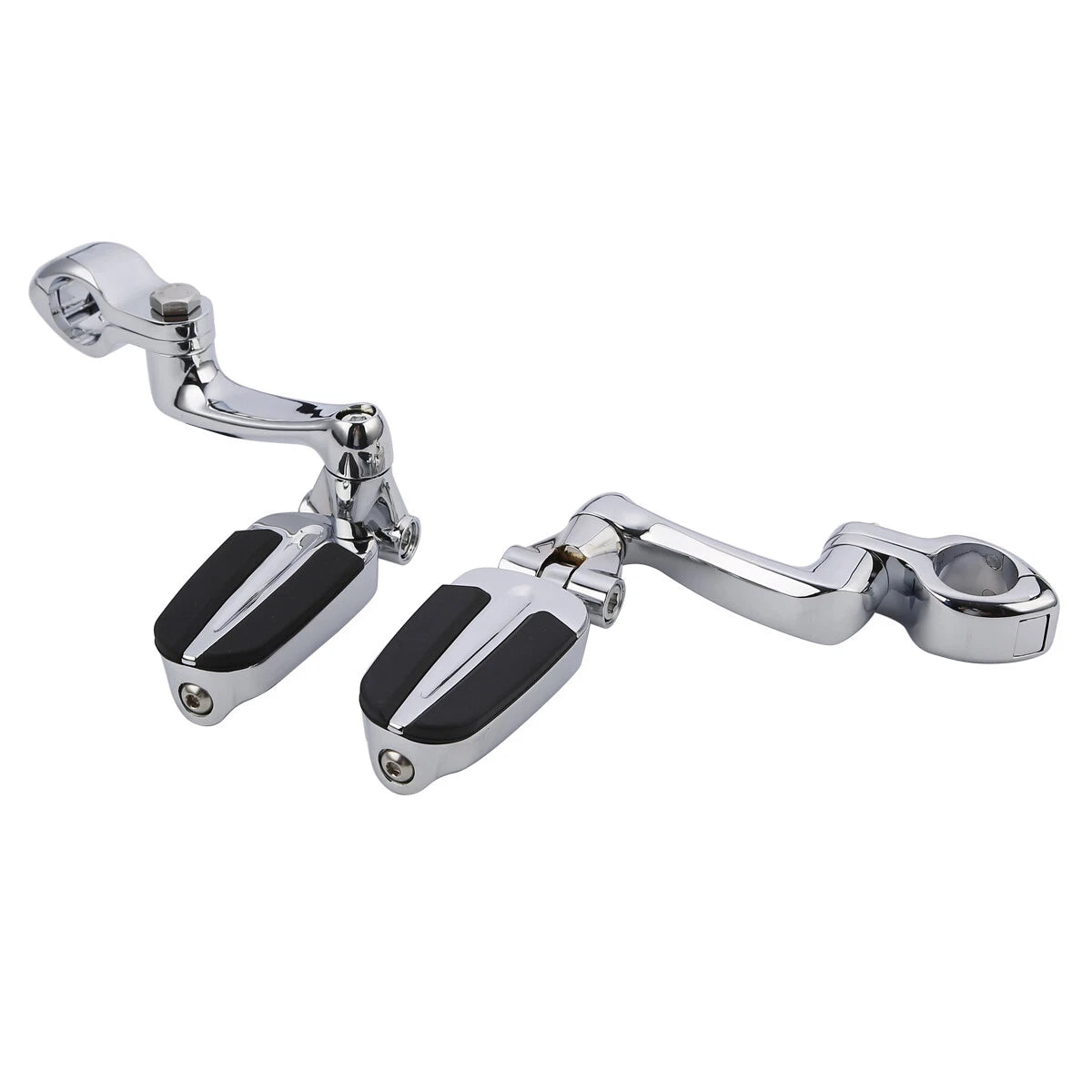 Chrome Highway Engine Guard Foot Pegs for Harley Softail Deluxe (2018–2023)