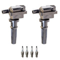 2 Ignition Coils & 4 Iridium Spark Plugs for Hyundai Santa Fe Sonata