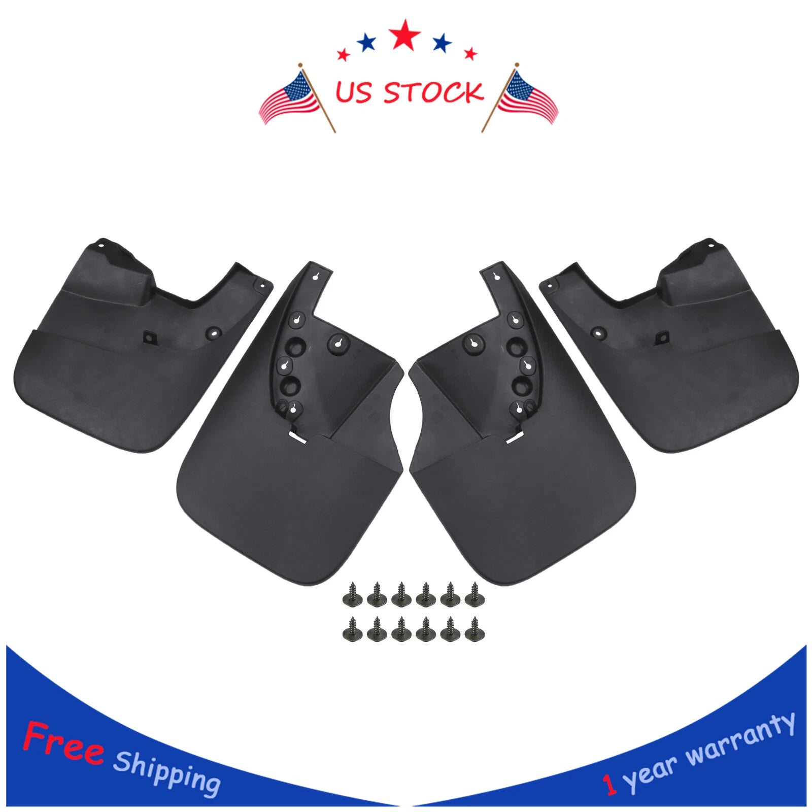 Mud Flaps Splash Guards for Toyota Tundra (2007–2013) Front & Rear