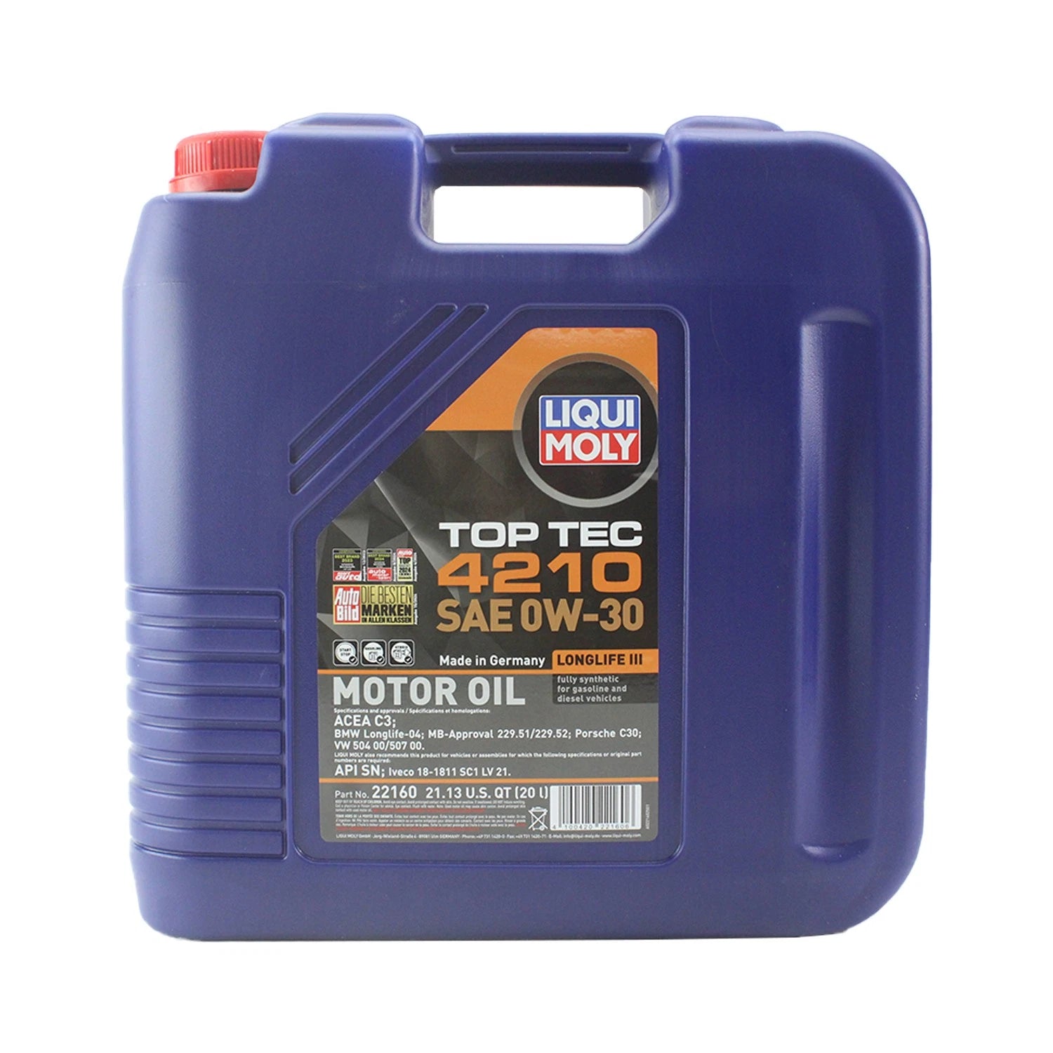 Liqui Moly Top Tec 4210 0W-30 Engine Motor Oil (20 L)