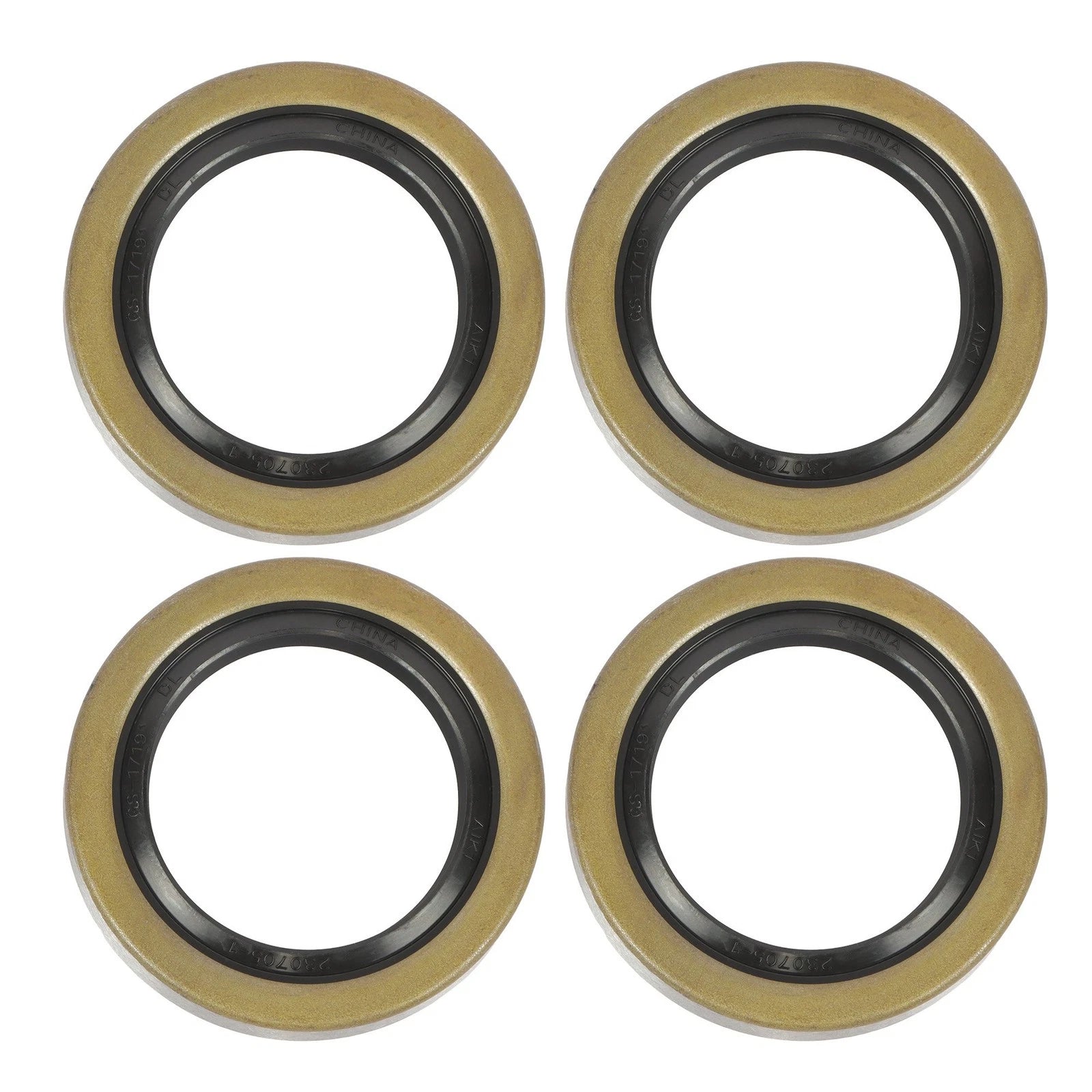 Set of 4 Galvanized Trailer Hub Kits for 3500 lbs (Fits 5 on 4.5")