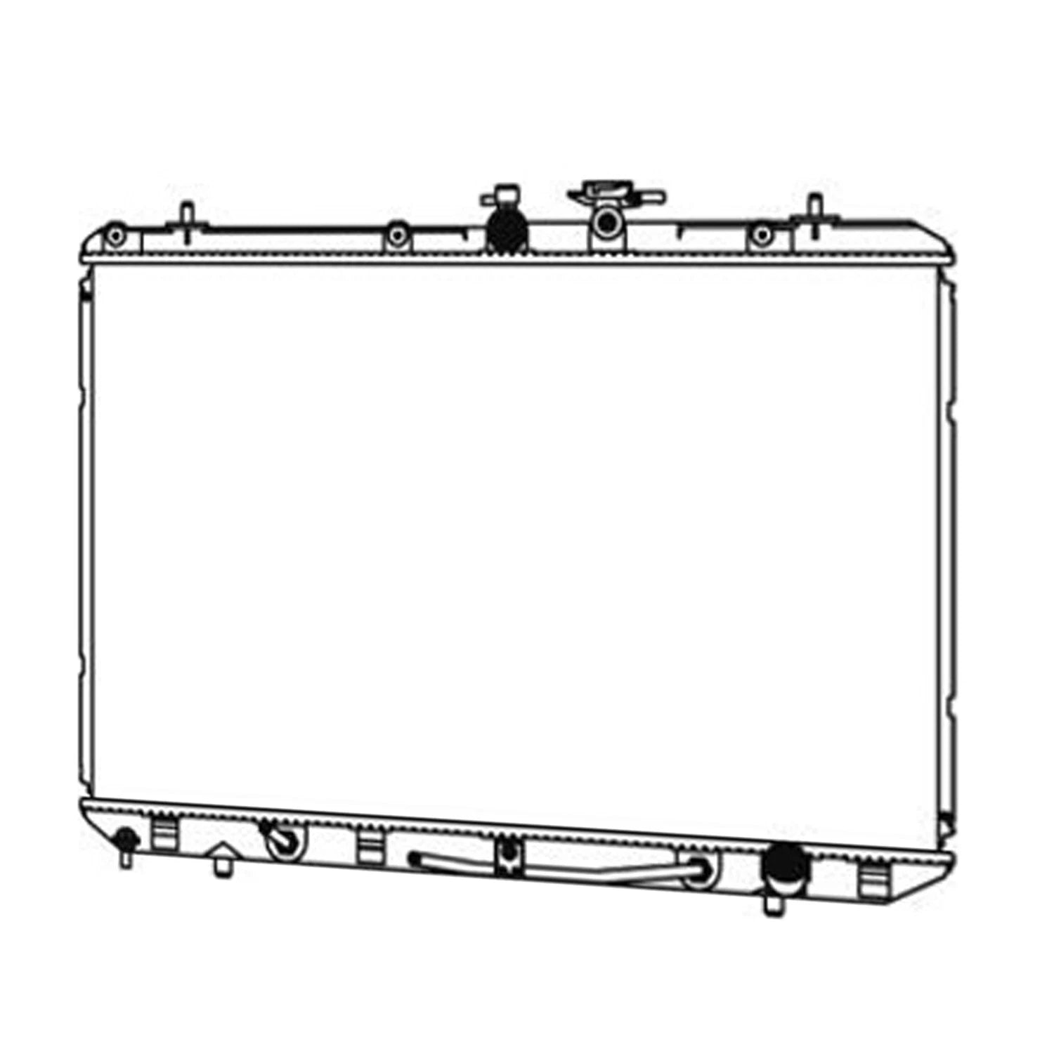Replacement Aluminum Radiator with Tow Package for Toyota Highlander (2008–2010)