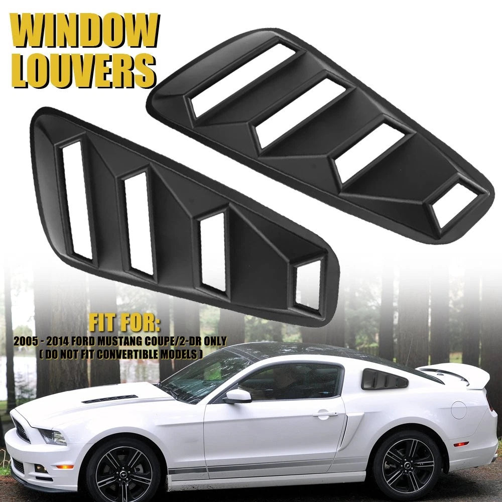 Quarter Side Window Louvers for Ford Mustang Coupe 2005–2014