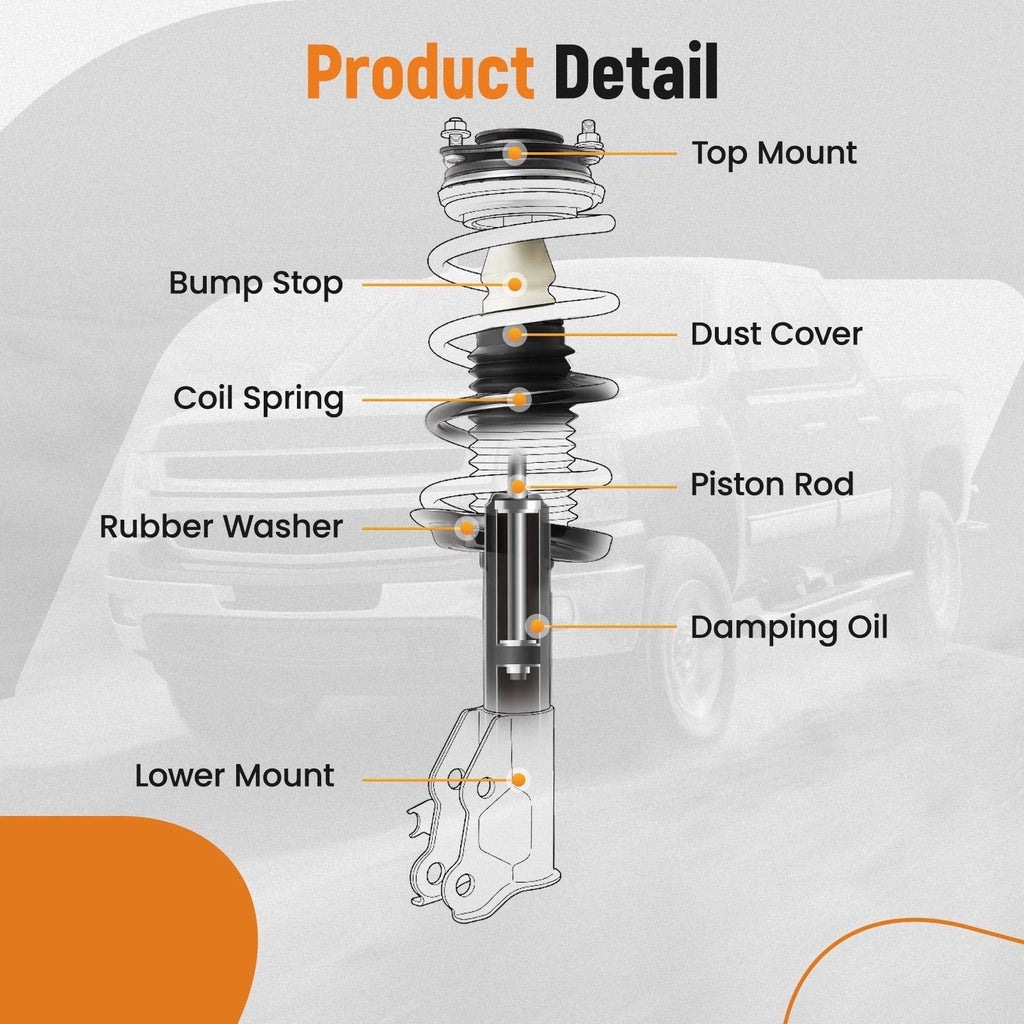 Complete Front Strut Sway Bar Link for Chevy Silverado GMC Sierra 1500 (2007–2013)