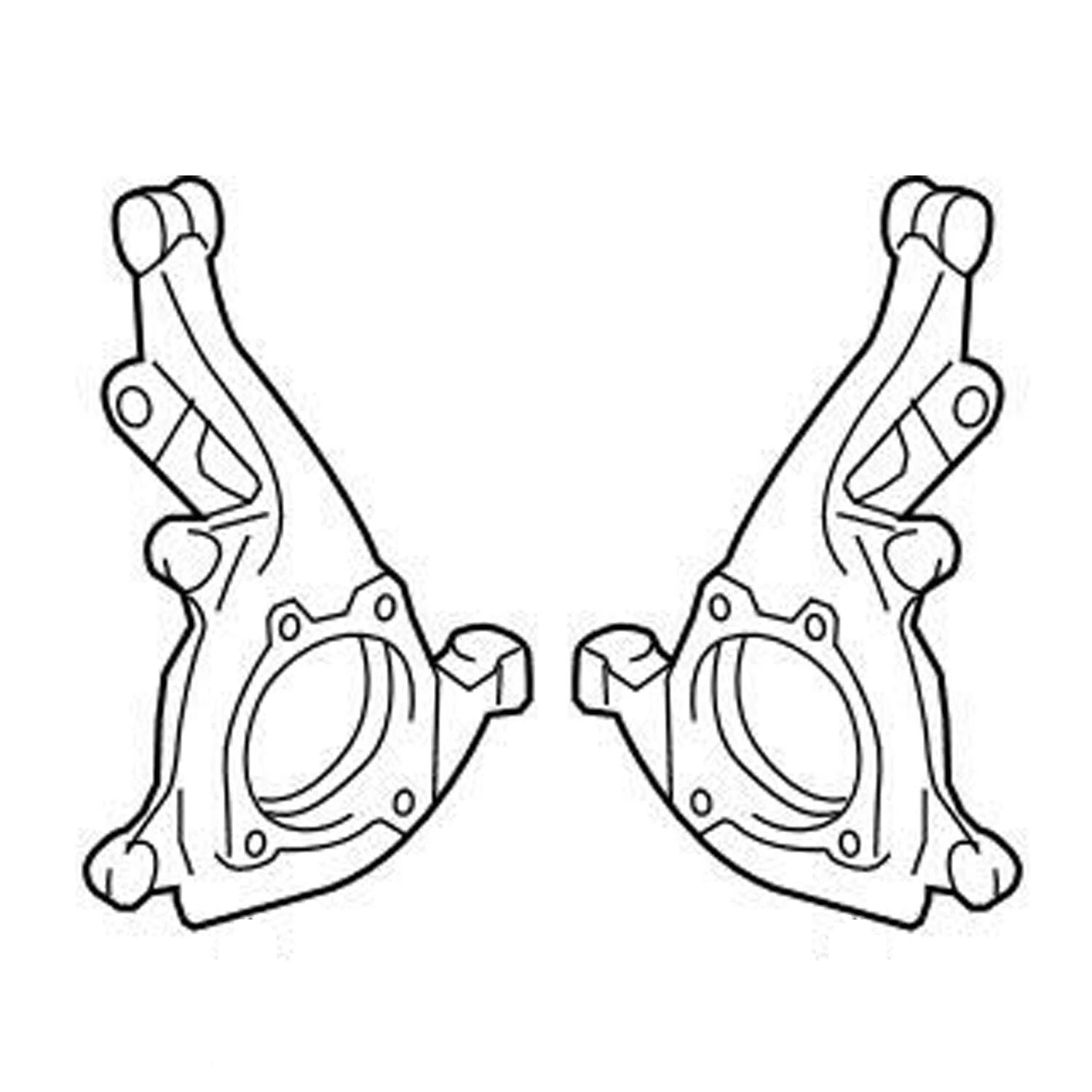 Set of 2 Front Steering Knuckles for Lexus NX200t NX300 NX300h (2015–2021)