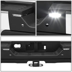 Chrome Rear Step Bumper for Toyota Tundra (2022–2026) w/ Sensor Holes & LED Lamp