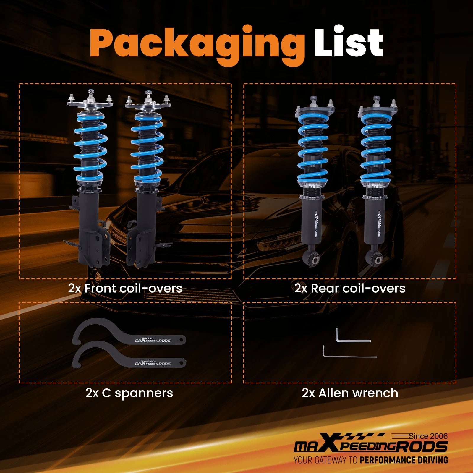 Coilover Suspension Kit for Subaru Crosstrek (2018-2023)