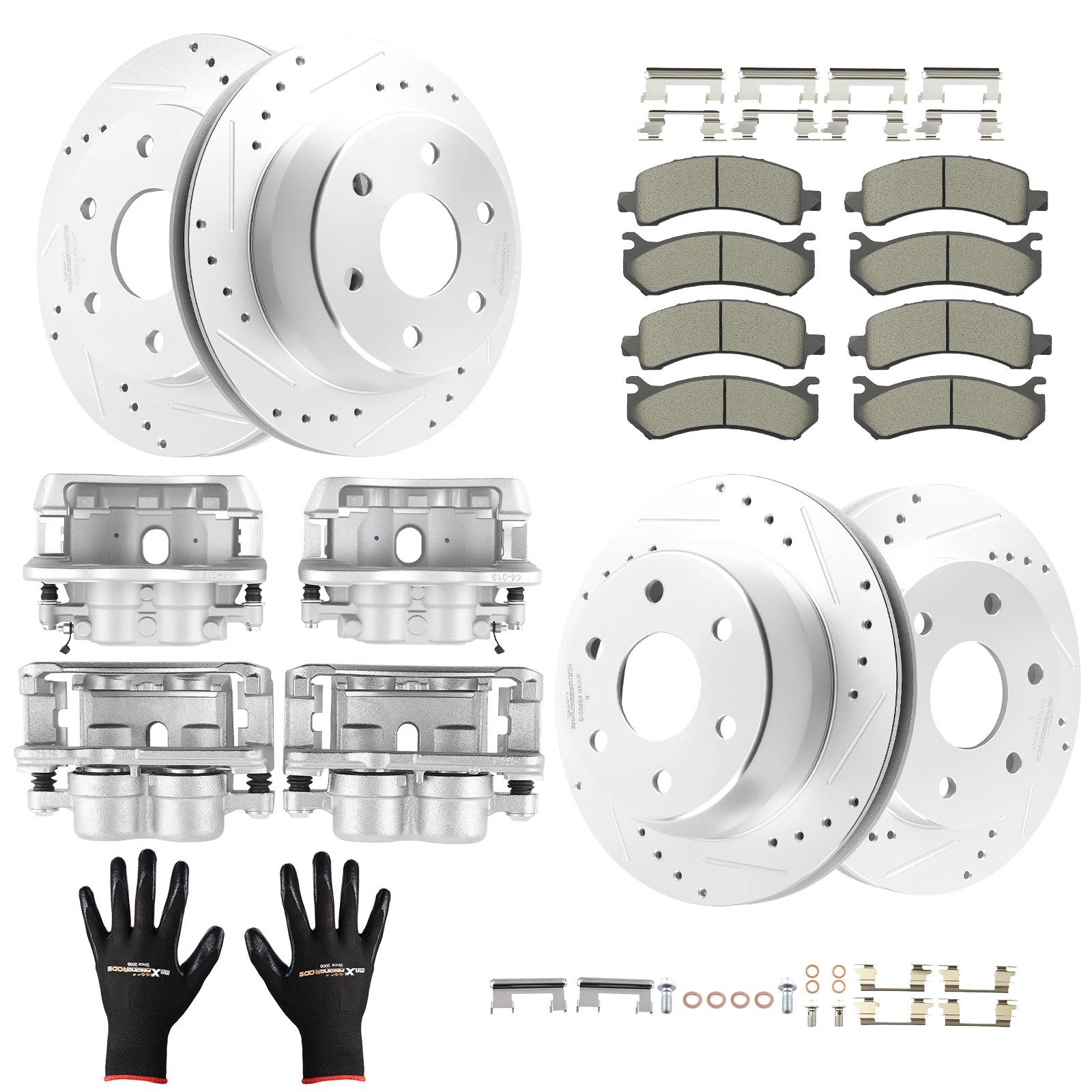 Front Rear Brake Rotors Calipers Pads for Chevrolet Avalanche 1500 (2002–2006)