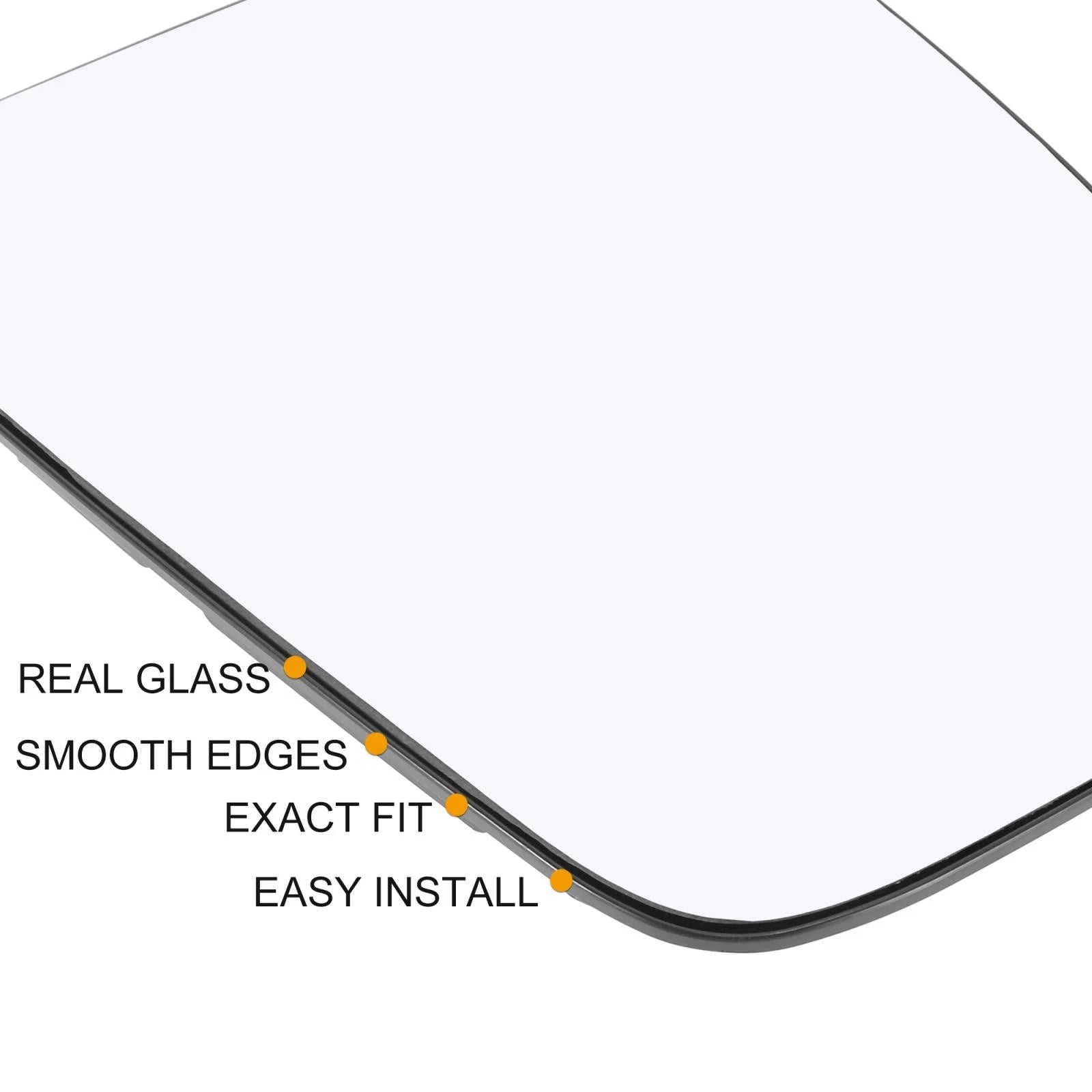 Right Passenger Side Mirror Glass with Backing Plate for Ford Transit (2015–2020)