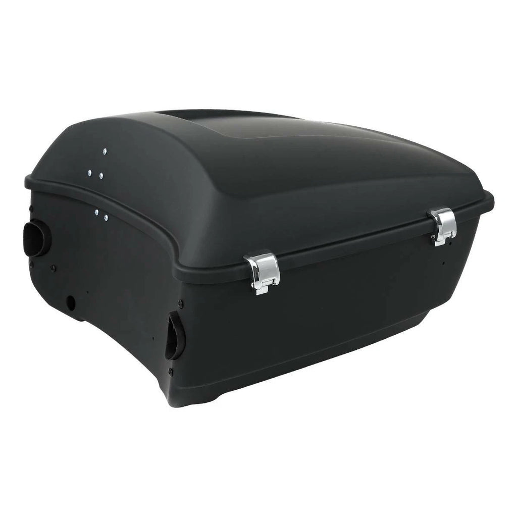 Matte Black King Trunk Backrest Mount Rack for Harley Touring (1997–2008)