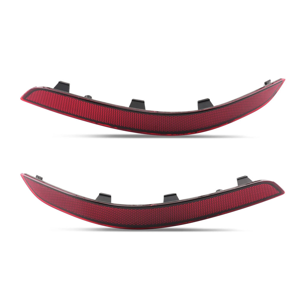 Bumper Reflector Pair for Mercedes-Benz GLK W204 (2013–2015) Red Lens ABS