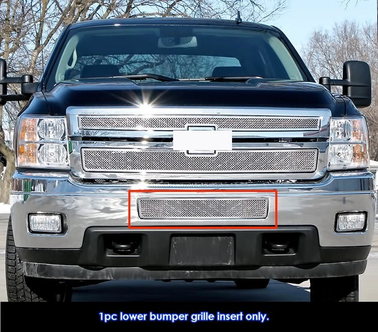 Stainless Chrome Mesh Grille for Chevy Silverado 2500/3500 HD (2011-2014)