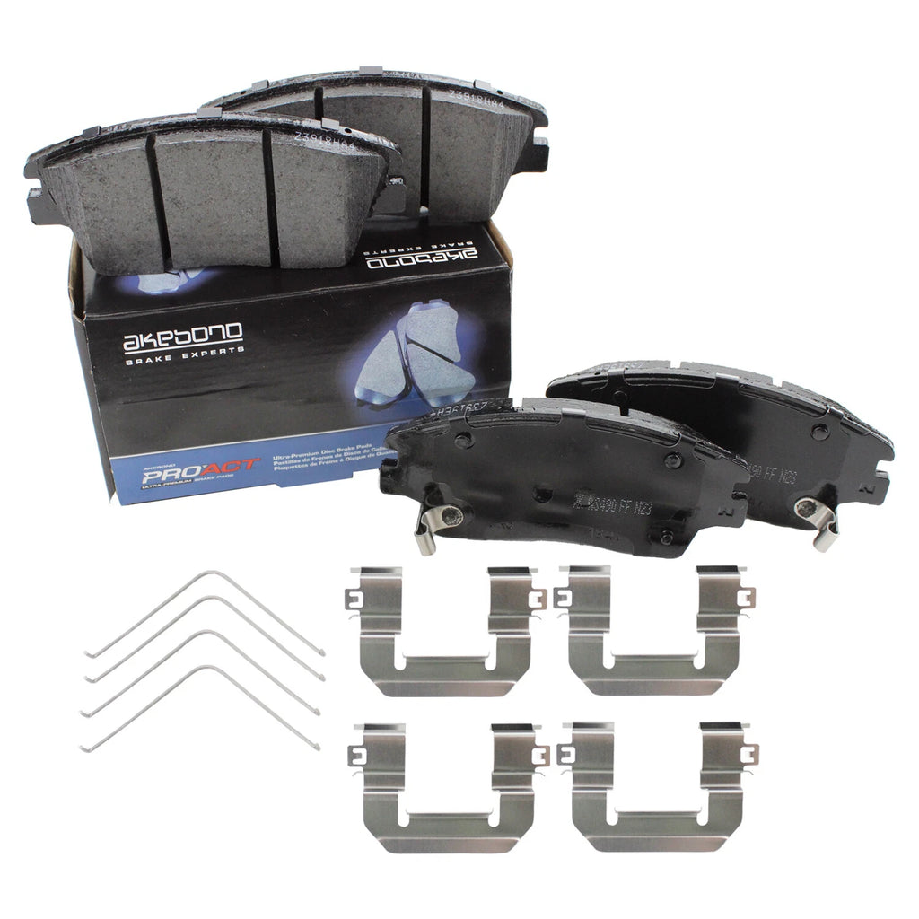 Set of 4 Akebono ProACT Front Ceramic Brake Pads for Hyundai Tucson, Elantra, Kia Sportage (2010–2023)