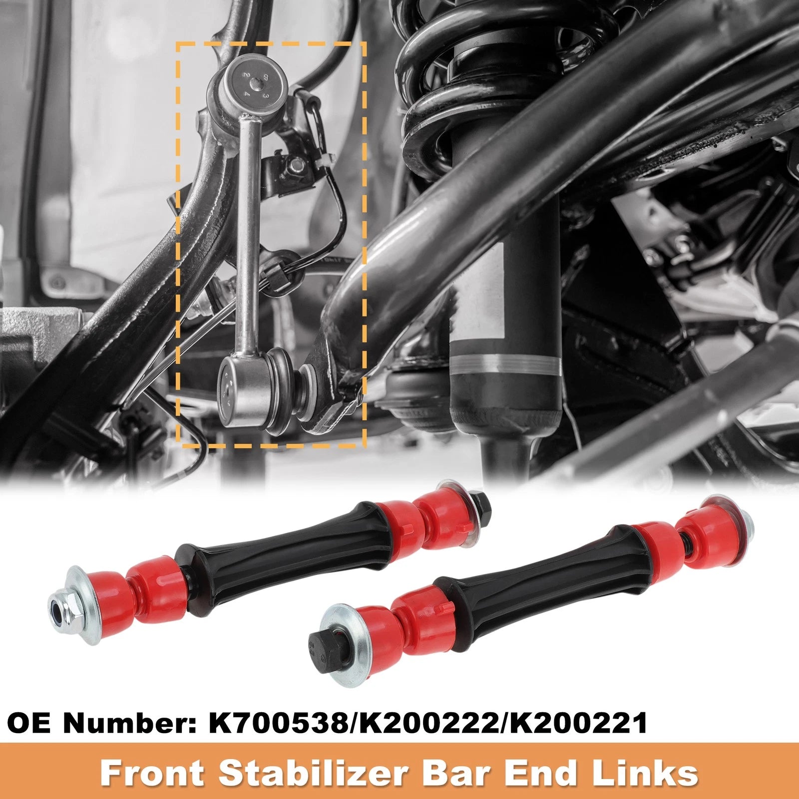 Front Sway Bar Links Bushing for Chevy Silverado GMC Sierra (K700538/K200222)