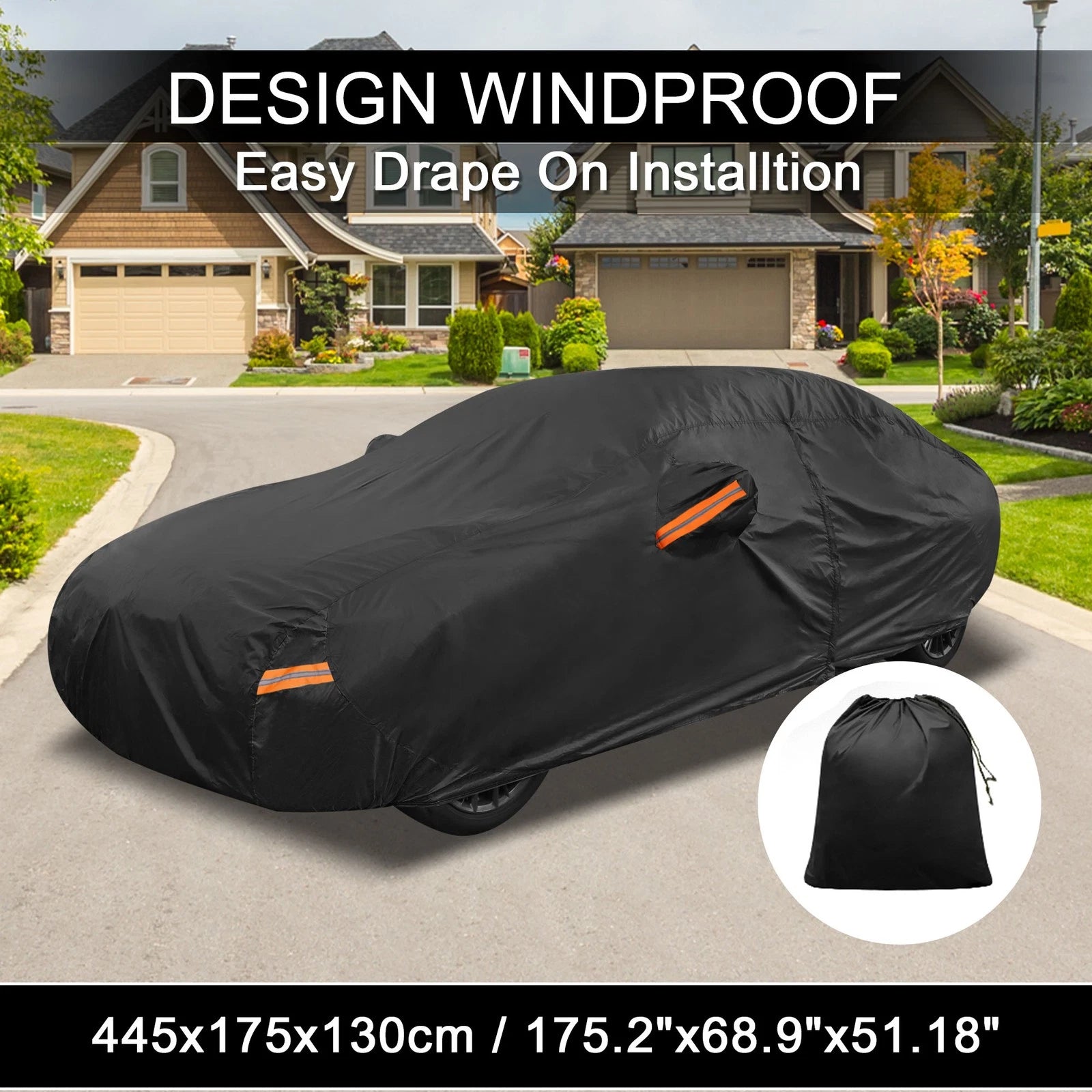 Waterproof 210D-PU Car Cover for Kia Rio Sedan (2012–2020)