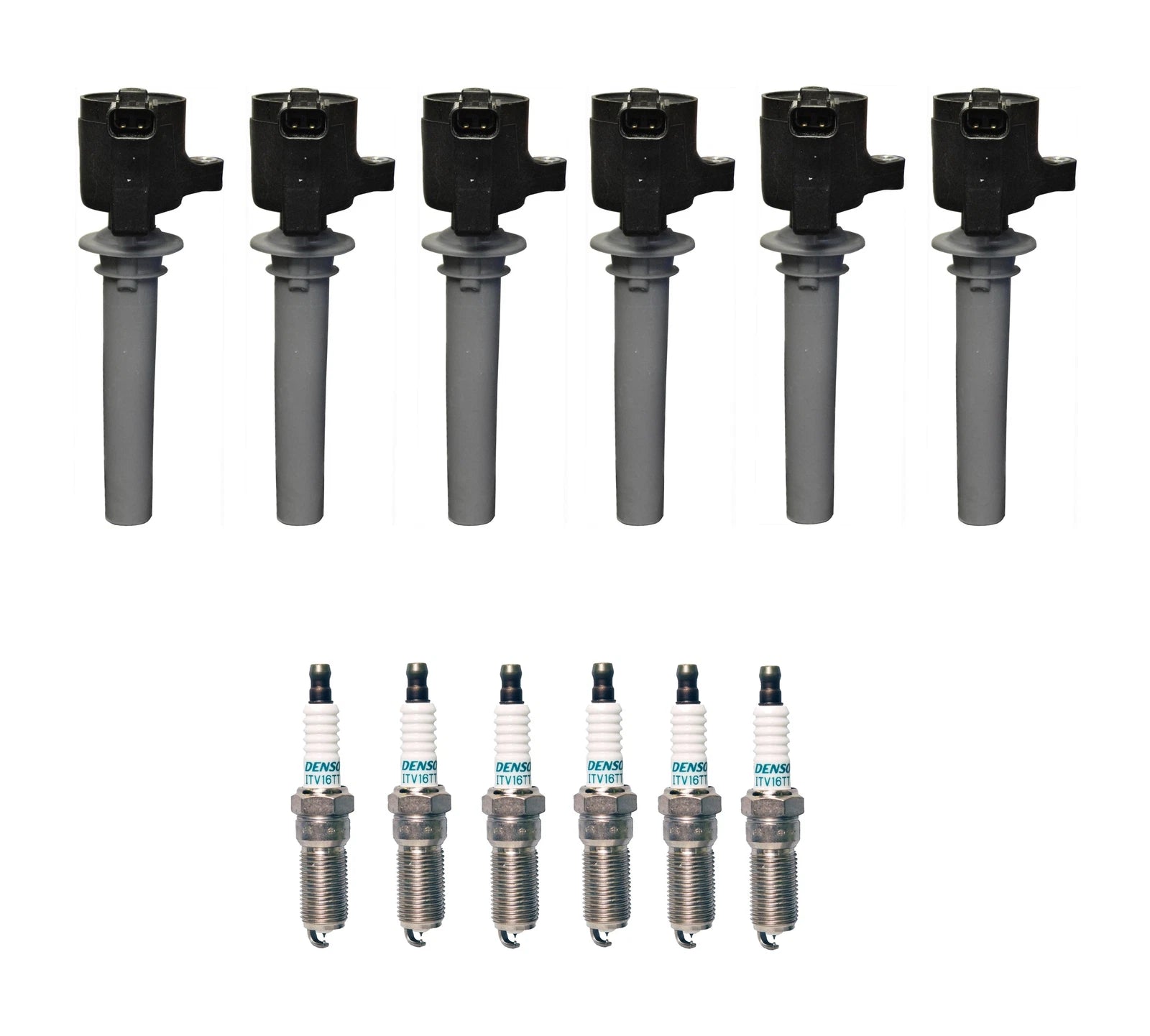 Set of 6 Ignition Coils & 6 Iridium TT Spark Plugs for Mazda 3.0L V6 (0.040)