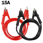 Test Leads Set of 2 for Universal Applications (39.60" Clips, Silicone-PVC, Copper Clips)