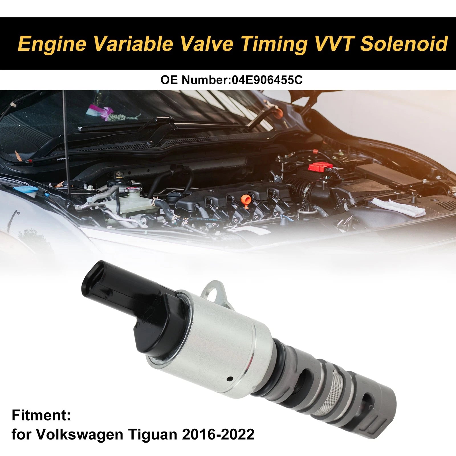 Engine Camshaft Oil Control Valve for Volkswagen Tiguan (2016–2022) No. 04E906455C