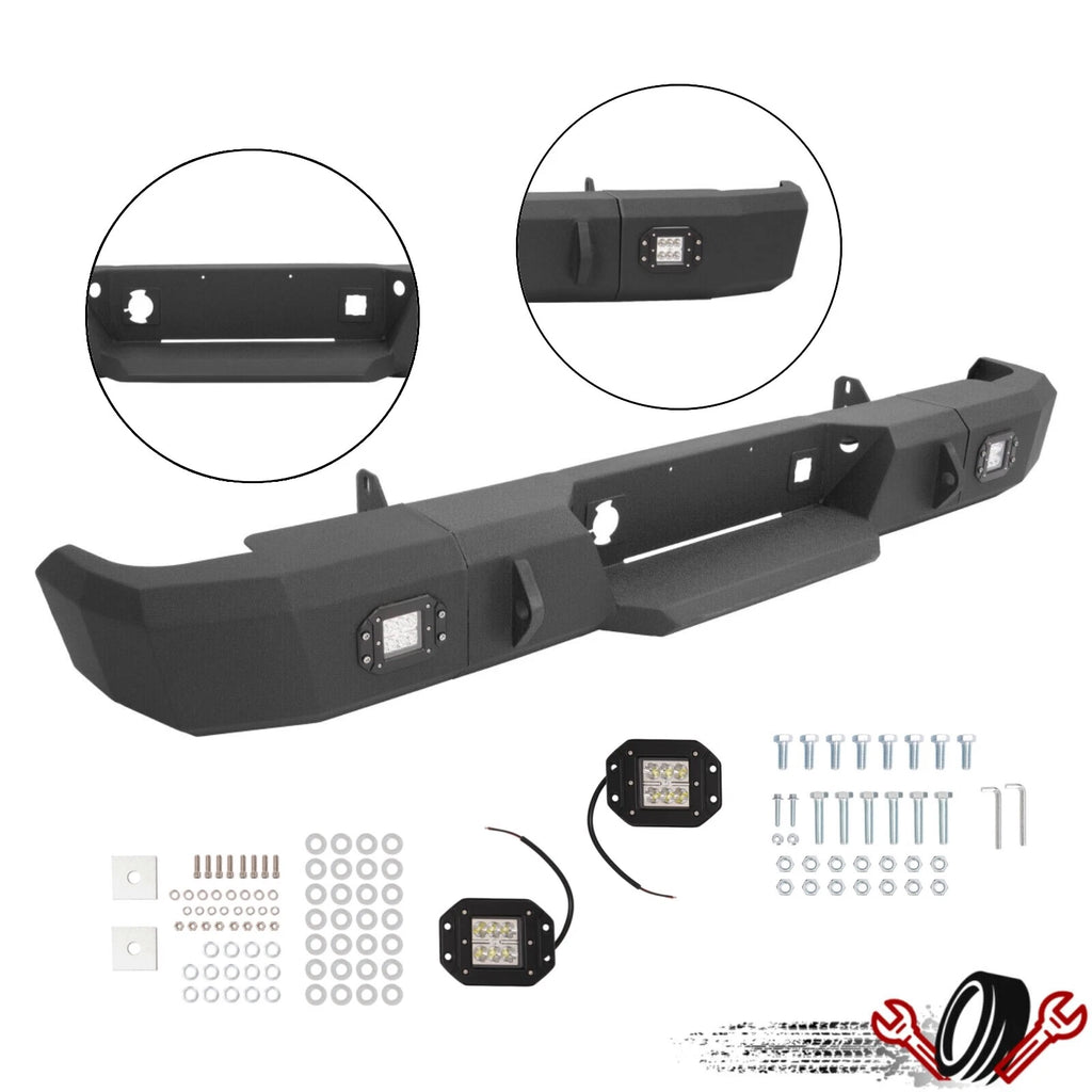 Complete Rear Bumper Assembly for Silverado Sierra 2500 HD 3500 HD (2011–2014)