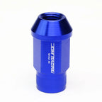 Set of 4 Open End M12x1.5 44mm Tall Blue Aluminum JDM Wheel Lug Nuts