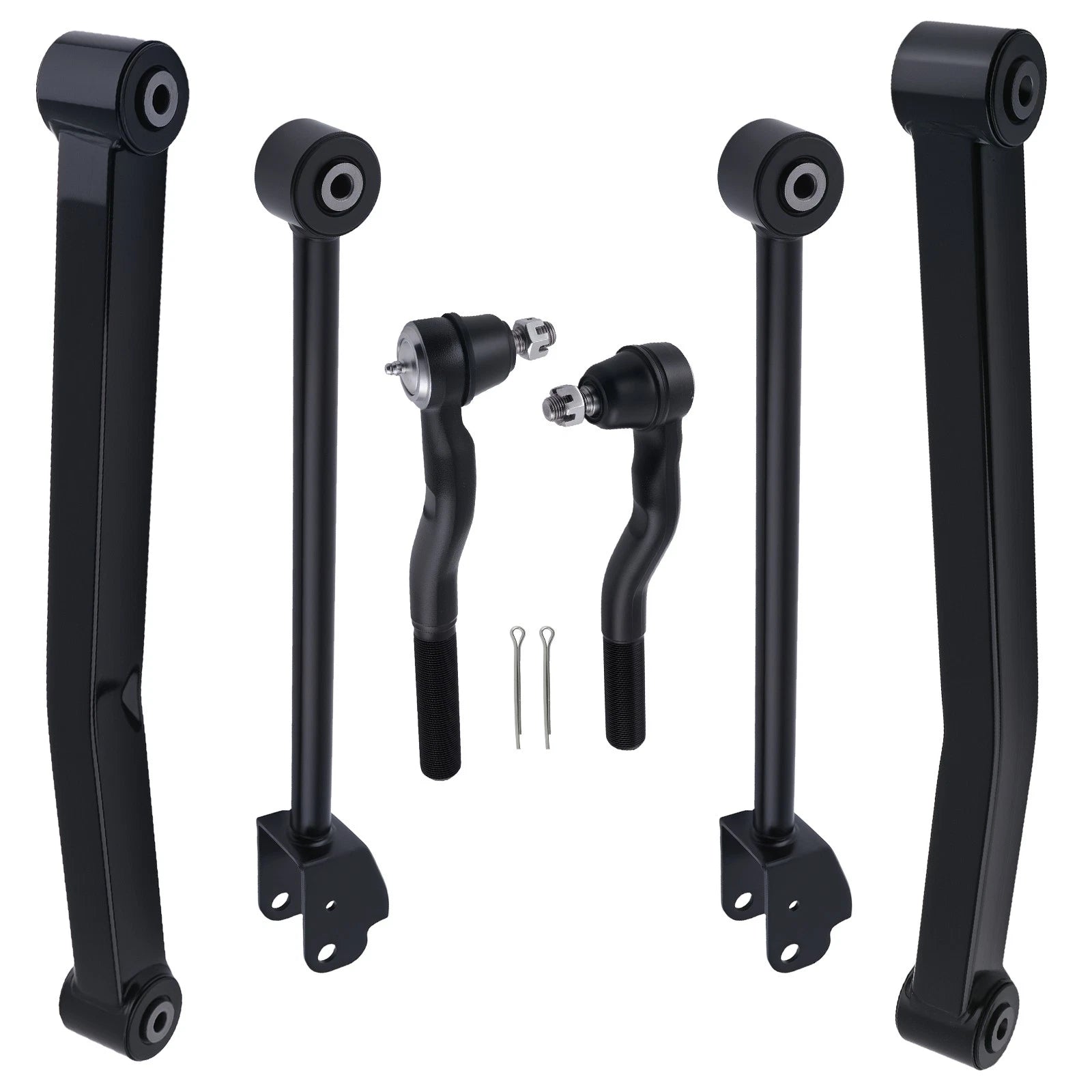 6pc Control Arms Tie Rod Kit for Jeep Wrangler JK (2007–2018)