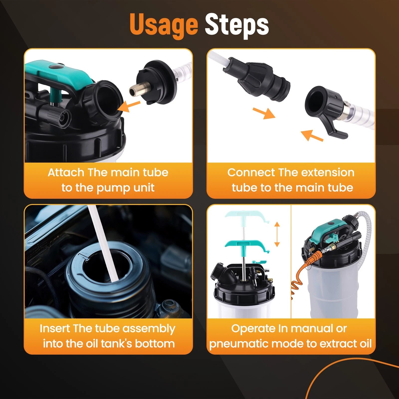 2.5 Gallon Manual Pneumatic Fluid Transfer Tool with Safety Features