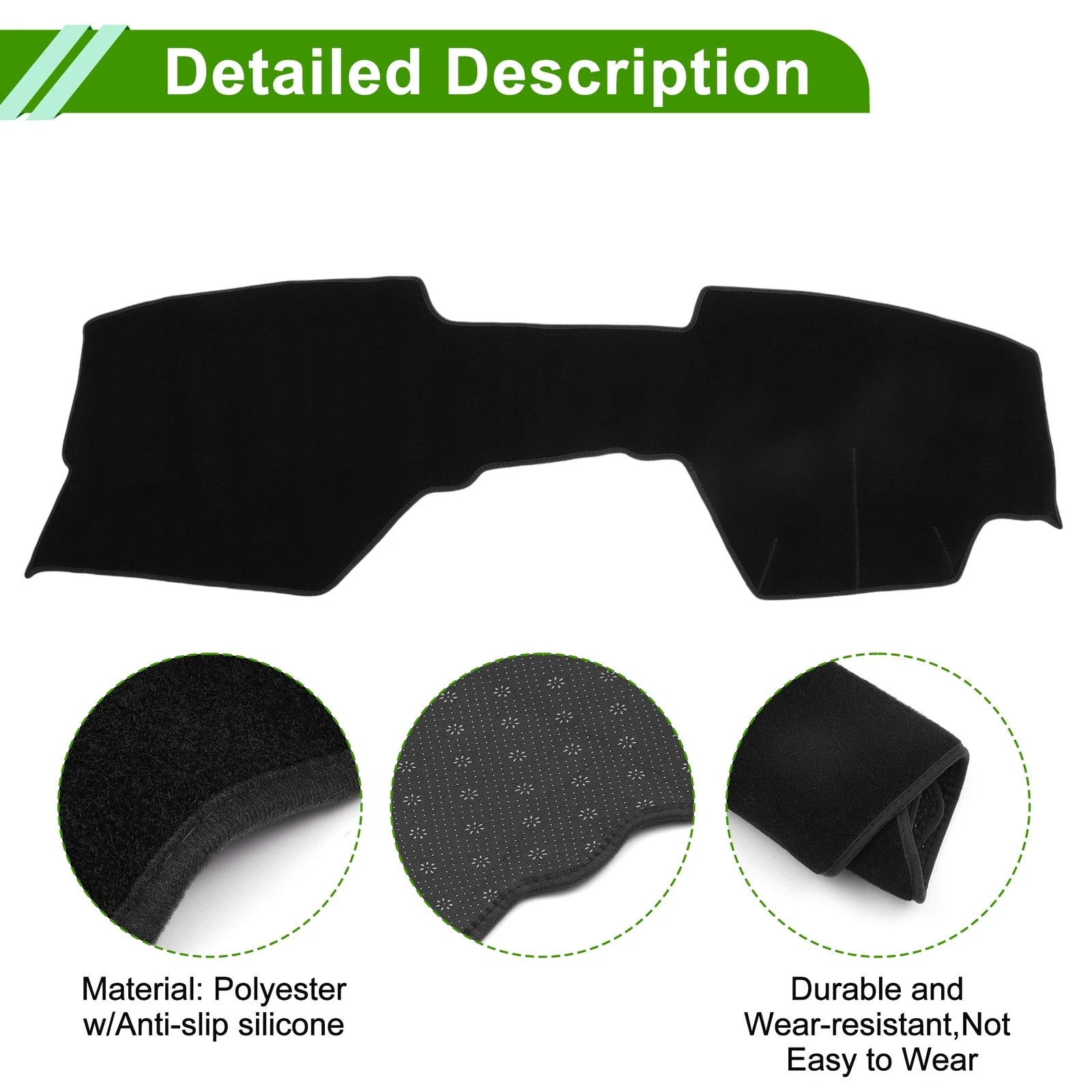 Dashboard Dash Cover Mat for Mazda3 BP (2019–2024) - Black, 1 Set