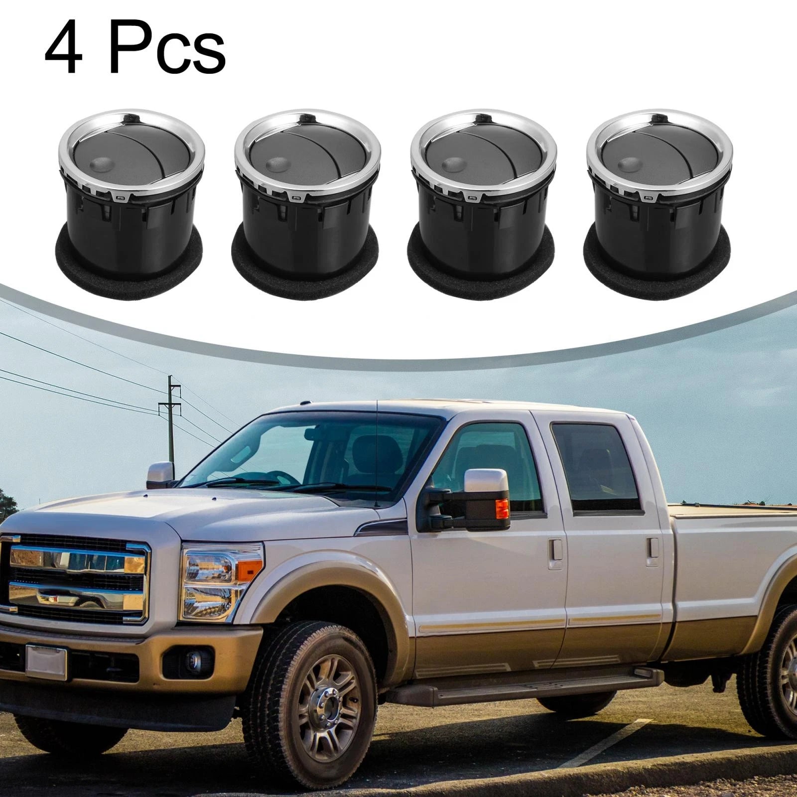 Set of 4 Car Air Vent AC Heater for Lincoln Mark LT, Ford F-150 (2006–2008)