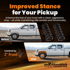 2" Front Lowering Coil Springs for Chevy Silverado GMC Sierra 1500 (1999-2007)