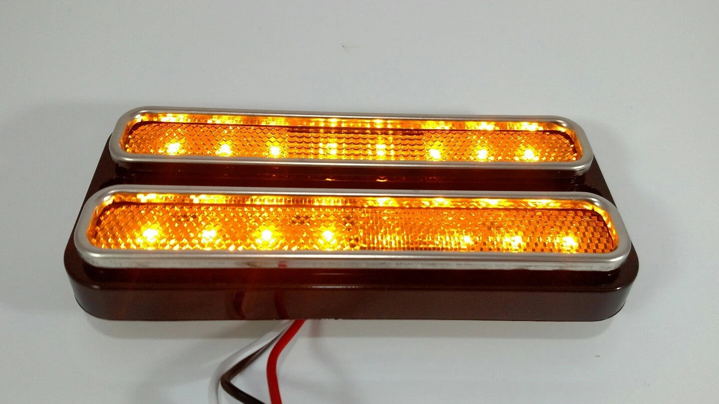 Amber LED Side Marker Lights Pair with Flasher for Chevy Truck (2009–2014)