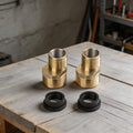 2X Brass Curved Foot Shower Faucet Connector for G12 to G34 Pipe Adapter