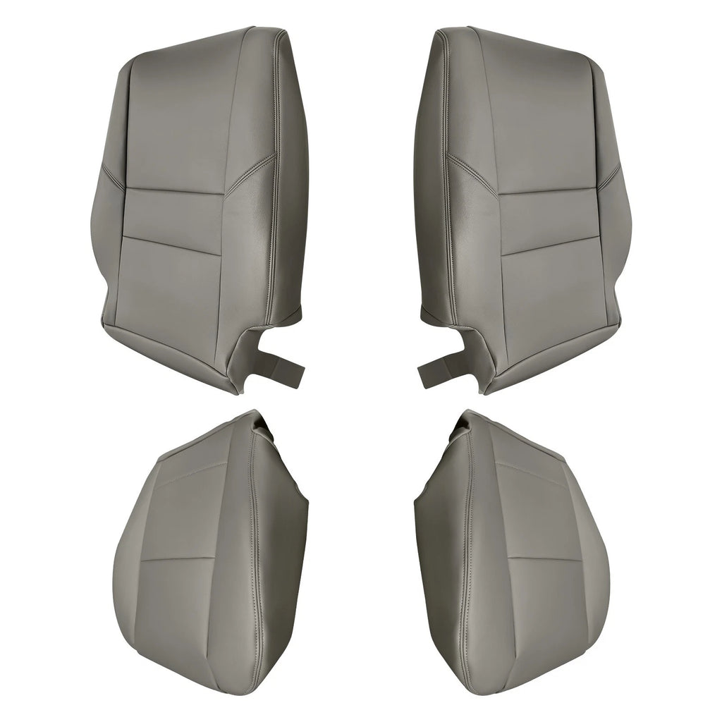 4pcs Leather Seat Cover Gray For Toyota Sequoia 2000 2001 2002 2003 2004-2007
