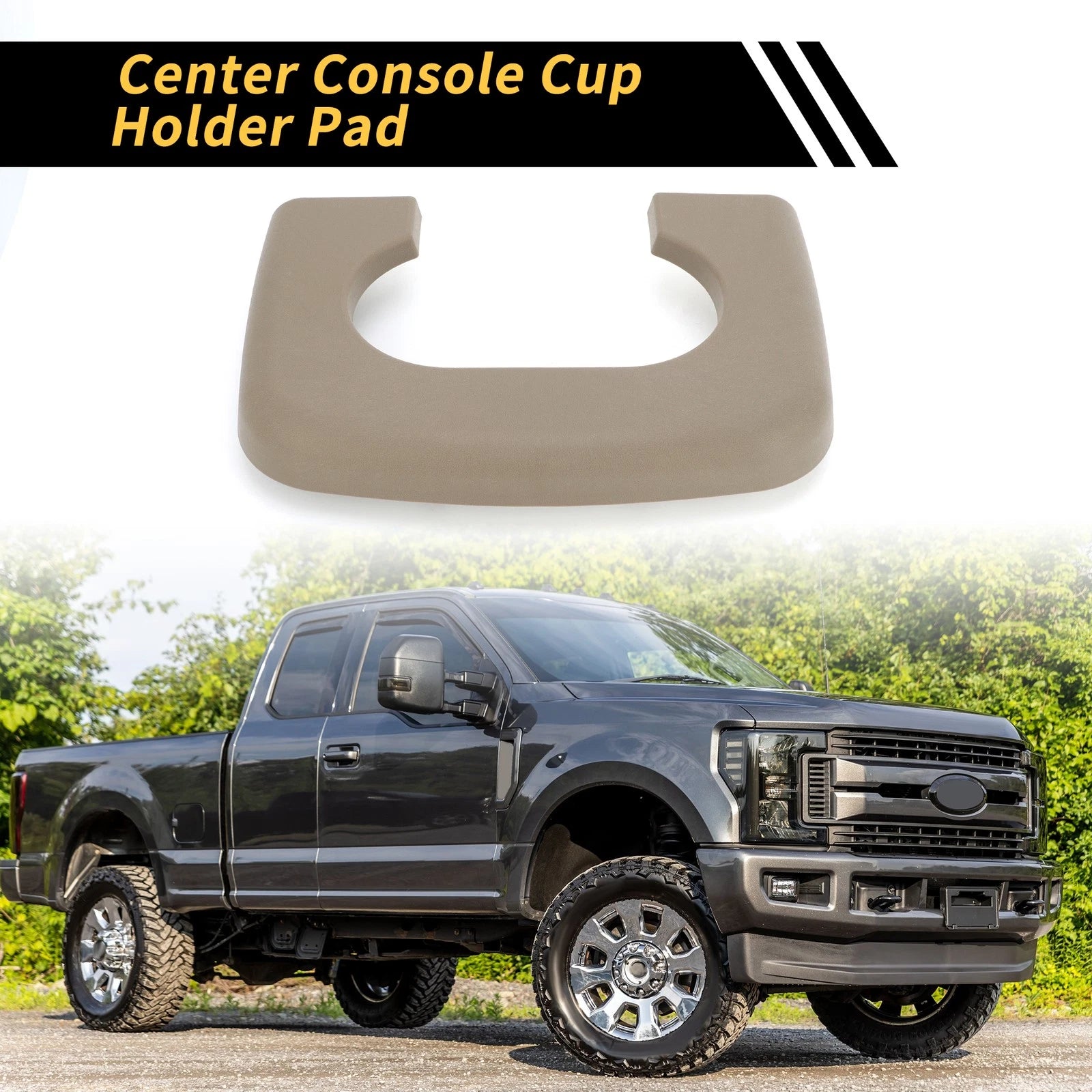 Center Console Cup Holder Pad for Ford F-150 (1997–2003) Brown