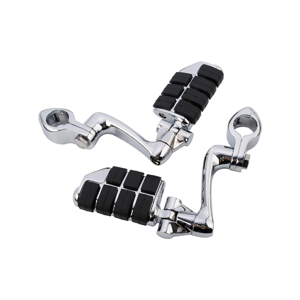 Foot Pegs for Harley Touring, Softail, Dyna (1 1/4" Engine Guard Clamps)