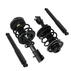 Set of 4 Front & Rear Struts w/Coil Spring Assembly for Dodge Caravan (2001–2007)