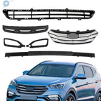Set of 5 Front Grille Fog Light Bezels for Hyundai Santa Fe Sport (2013–2016)
