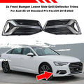 Front Bumper Fog Light Grill Covers for Audi A6 C8 (2019–2023)