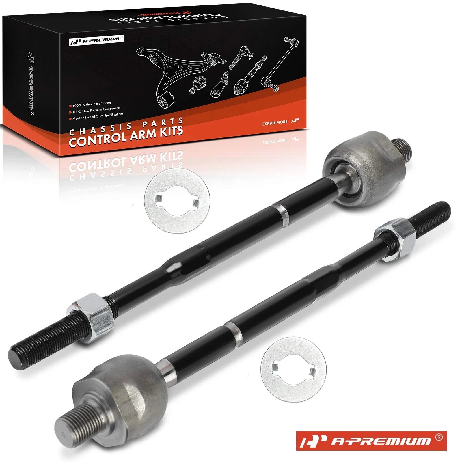 2X Front Inner Tie Rod End for Nissan Sentra (1982–1983, 1986–1990)