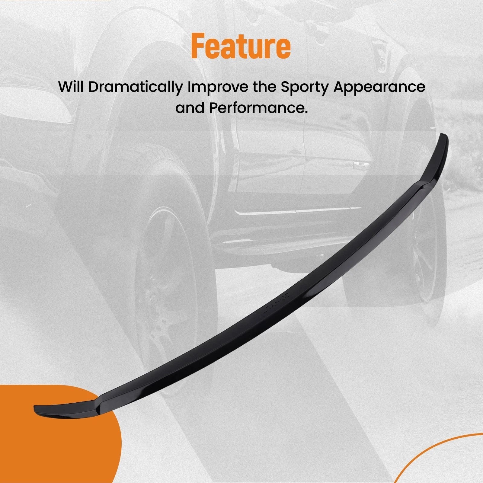 ABS Plastic Rear Trunk Spoiler for Hyundai Elantra 4-Door Sedan (2021–2024)