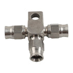 Stainless Steel AN-3 Tee Brake Hose Fittings for Car (No Year Specified)