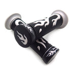 1" Gray Flame Gel Hand Grips for Yamaha FZR YZF 600